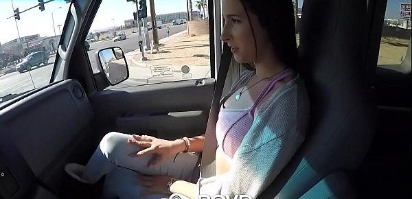  POVD Hitch hiker busty Ashley Adams fuck and facial for a ride